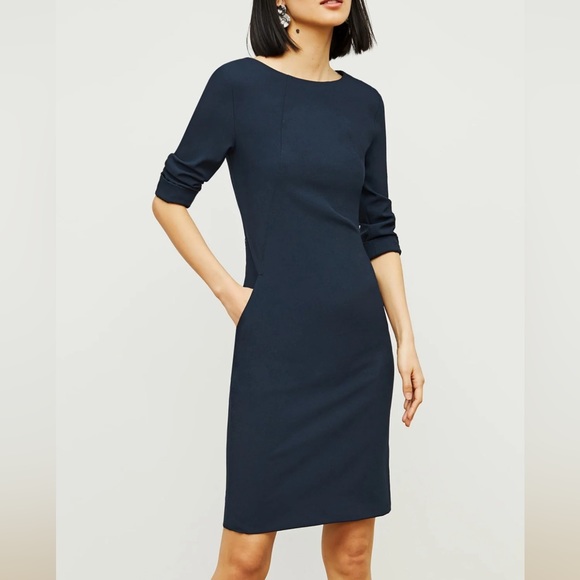 MM.LaFleur Etsuko Recycled WonderTex Sheath Dress, Size 6 - Picture 1 of 9